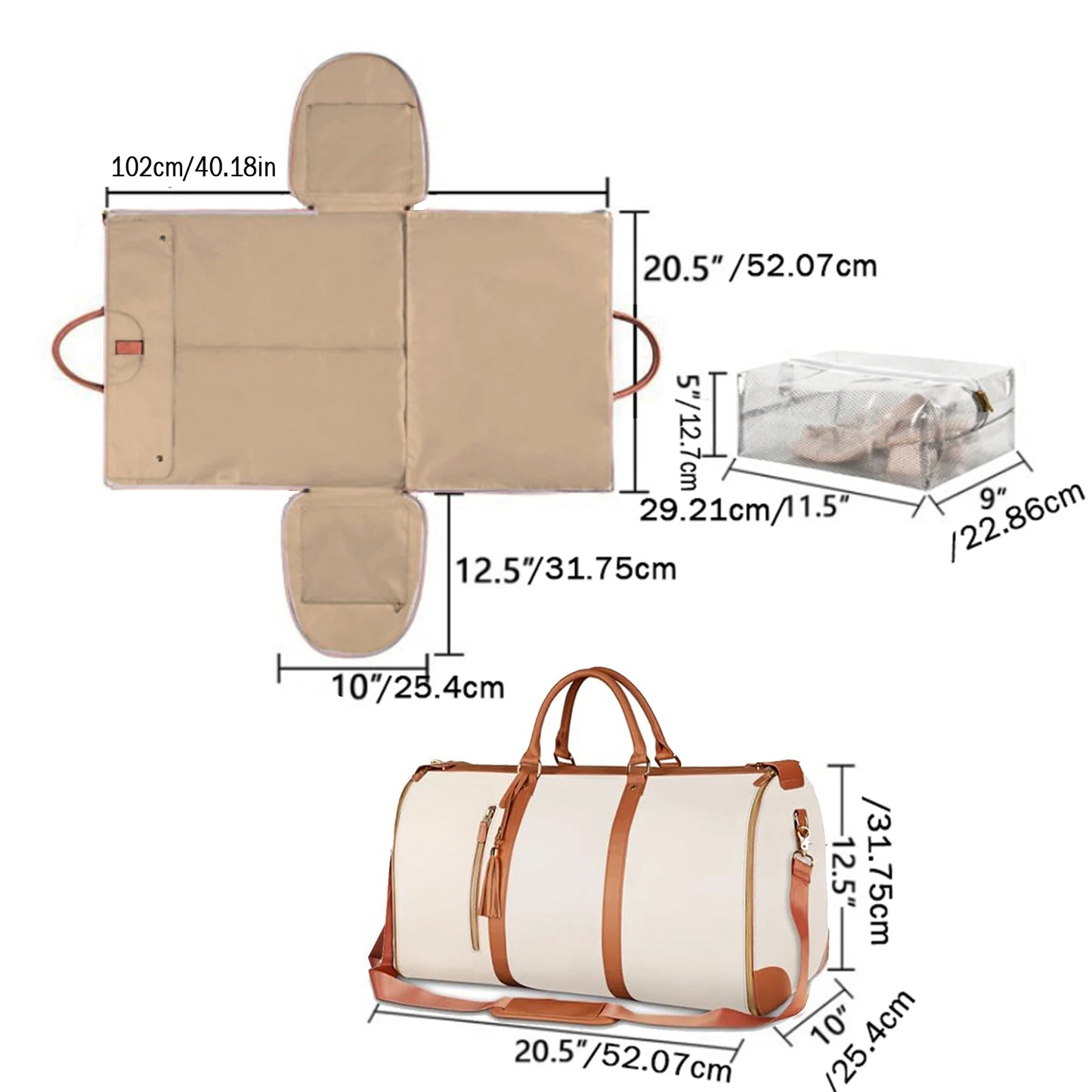 Foldable Leather Bag